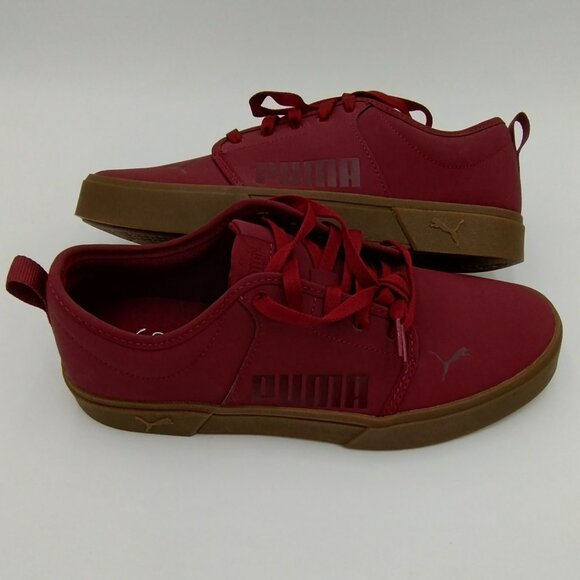 Puma El Rey 2 Buck Sneakers Maroon Size 10 Like New - Picture 1 of 10